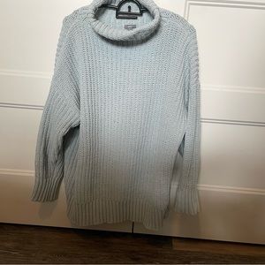 Mint green Aerie turtlenck sweater